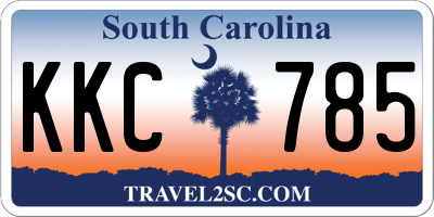 SC license plate KKC785