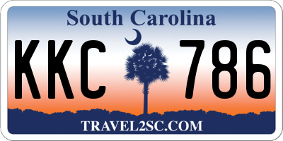 SC license plate KKC786