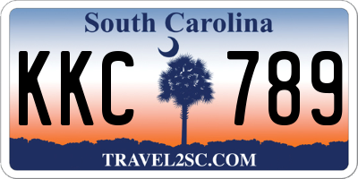 SC license plate KKC789
