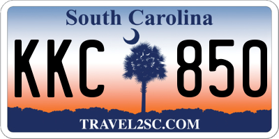 SC license plate KKC850