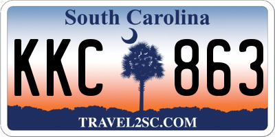 SC license plate KKC863