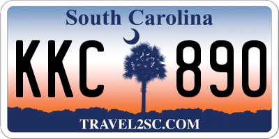 SC license plate KKC890