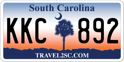 SC license plate KKC892