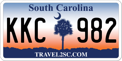SC license plate KKC982