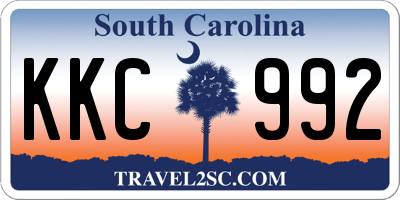SC license plate KKC992