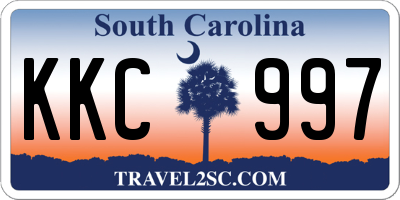 SC license plate KKC997