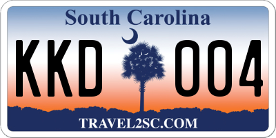 SC license plate KKD004
