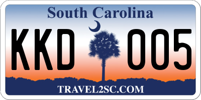 SC license plate KKD005