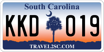 SC license plate KKD019