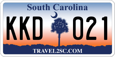 SC license plate KKD021