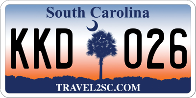 SC license plate KKD026