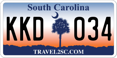 SC license plate KKD034