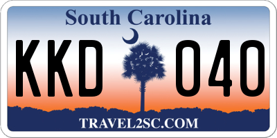 SC license plate KKD040