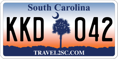 SC license plate KKD042