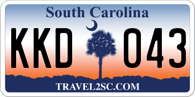 SC license plate KKD043
