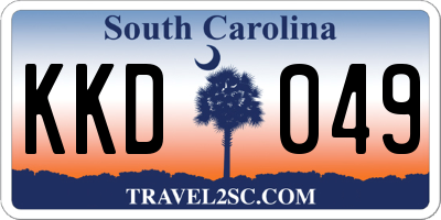SC license plate KKD049