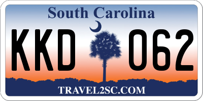 SC license plate KKD062