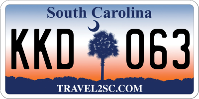 SC license plate KKD063