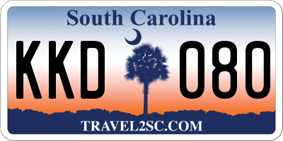 SC license plate KKD080