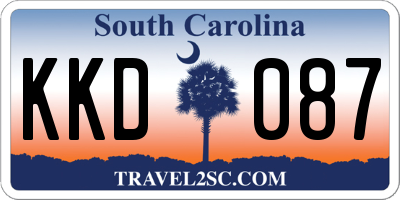 SC license plate KKD087