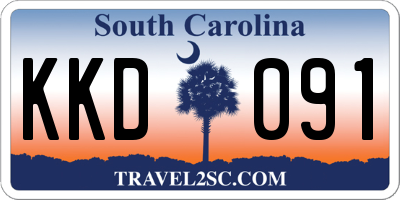 SC license plate KKD091