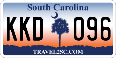 SC license plate KKD096