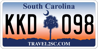 SC license plate KKD098