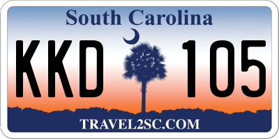 SC license plate KKD105