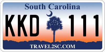 SC license plate KKD111