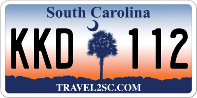 SC license plate KKD112
