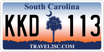 SC license plate KKD113