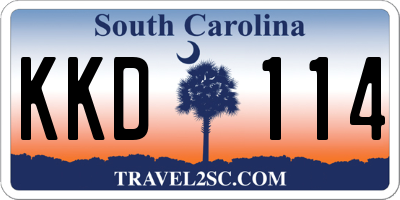 SC license plate KKD114