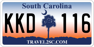 SC license plate KKD116