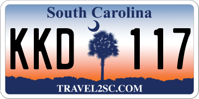 SC license plate KKD117
