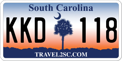 SC license plate KKD118