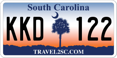SC license plate KKD122