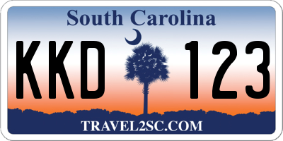 SC license plate KKD123