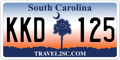 SC license plate KKD125