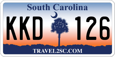 SC license plate KKD126