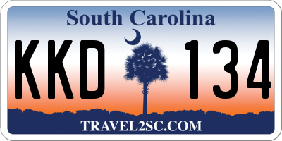 SC license plate KKD134