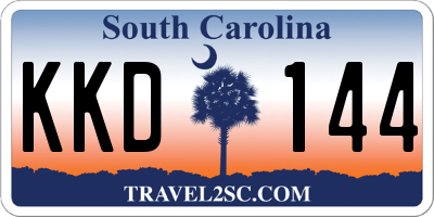 SC license plate KKD144