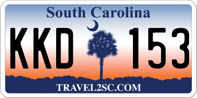SC license plate KKD153