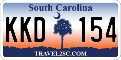 SC license plate KKD154
