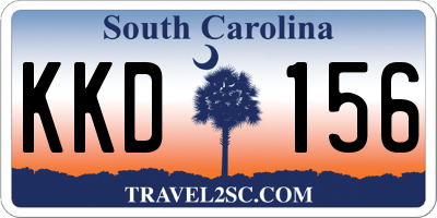 SC license plate KKD156