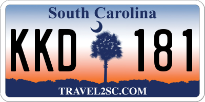 SC license plate KKD181