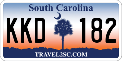 SC license plate KKD182