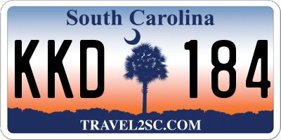 SC license plate KKD184