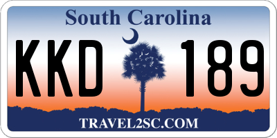 SC license plate KKD189
