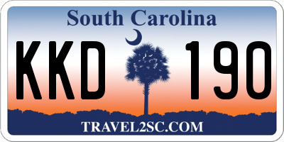 SC license plate KKD190
