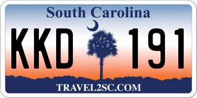 SC license plate KKD191